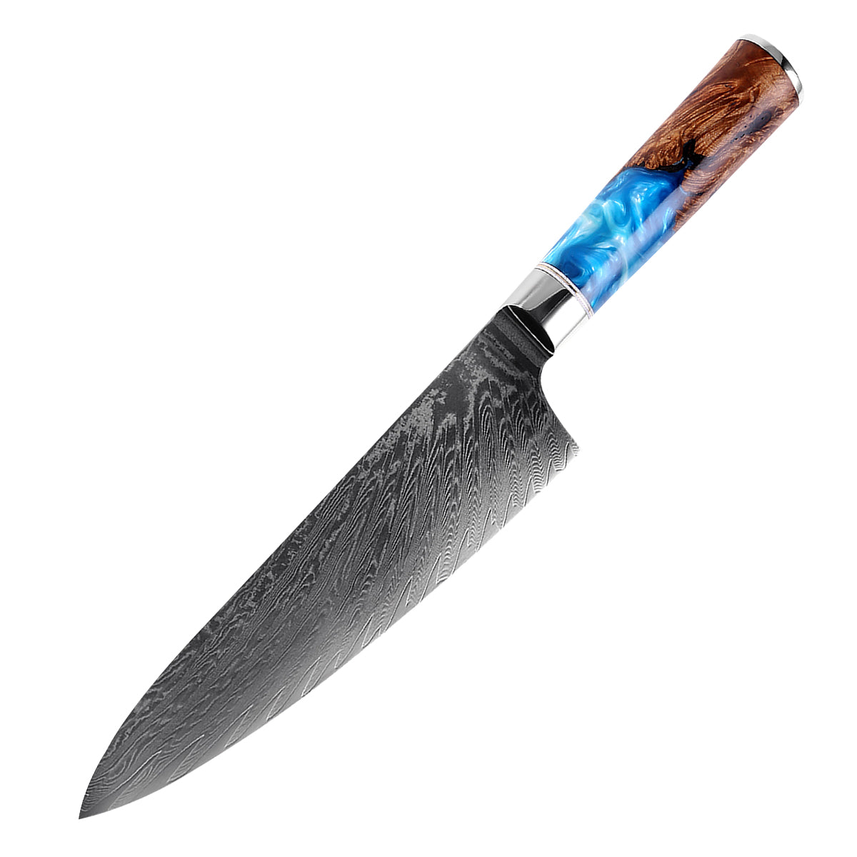 Cuchillo profesional 100% en acero Damasco VG10 • Cuchillo "Chef" Ocean